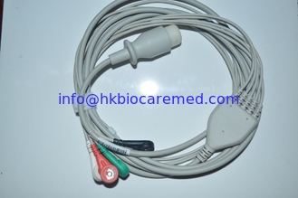 Chine compatible 5 mènent le câble d'ecg, l'extrémité instantanée, AHA, connecteur mâle 8 fournisseur