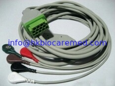 Chine GE compatible 5 mènent le câble d'ECG avec l'extrémité instantanée, AHA 411910-002, pour le moniteur du TIRET 3000 fournisseur