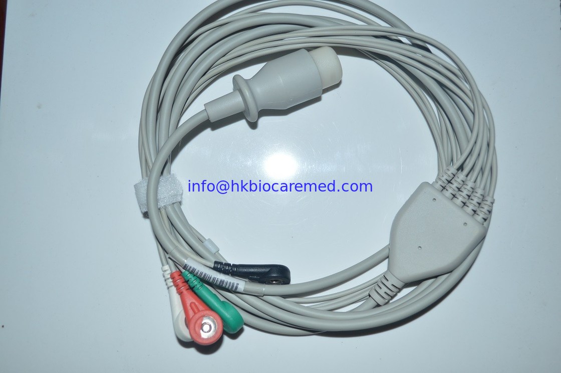 Câble ECG 3 Fils Avec Connecteurs Snap Pour Moniteurs Philips IntelliVue - Envoi Rapide Le Jour Même